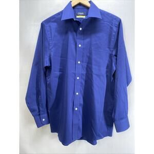 Chaps Wrinkle Free Stretch Blue Button Long Sleeve Shirt Men’s 15 32/33 42”